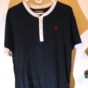 Luxury Designer True Religion button up collar shirt